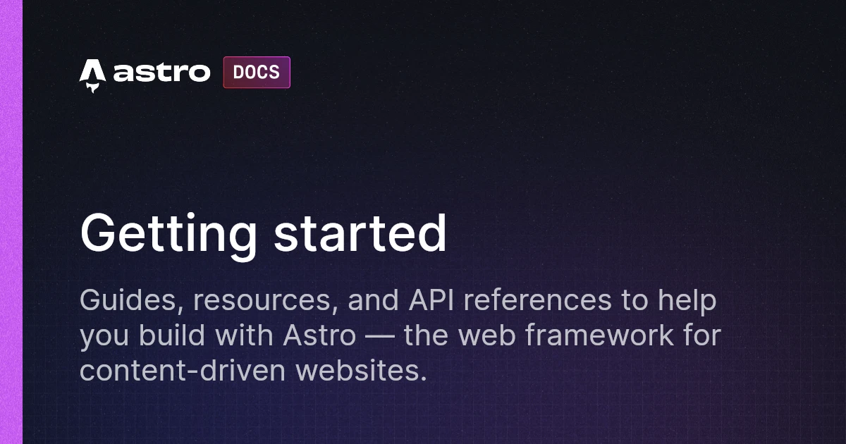 Getting started | Docs