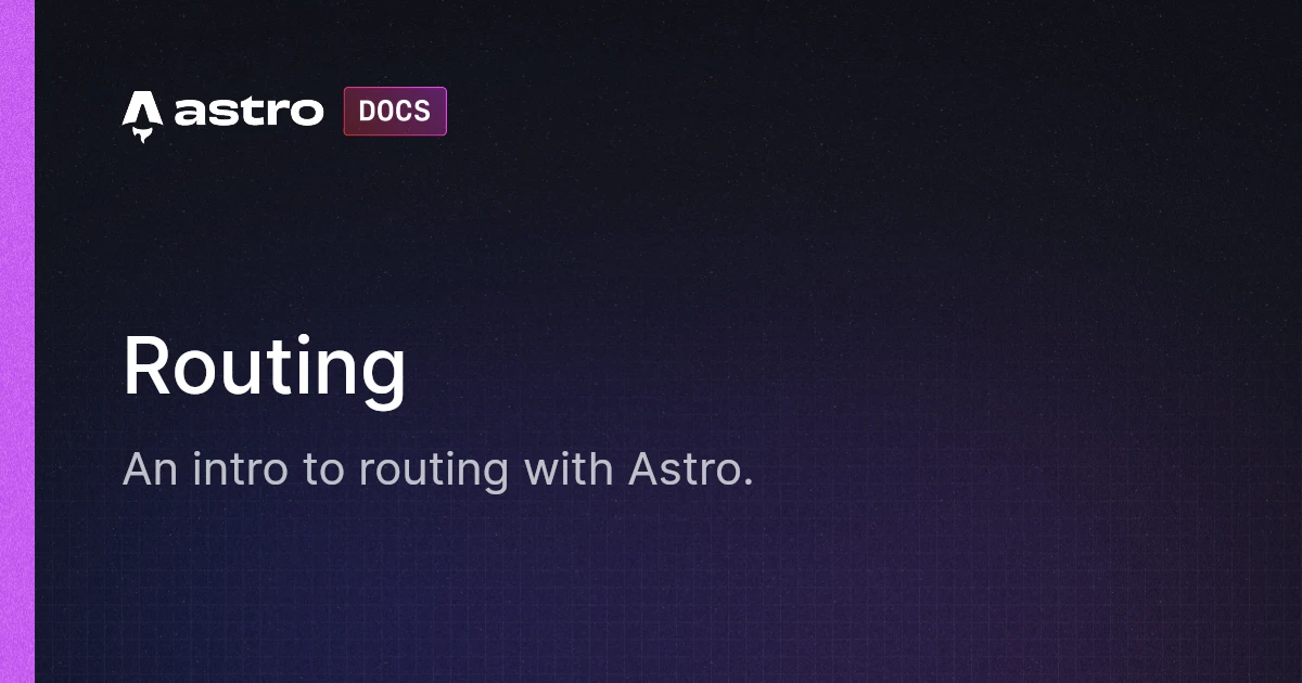 Routing | Docs