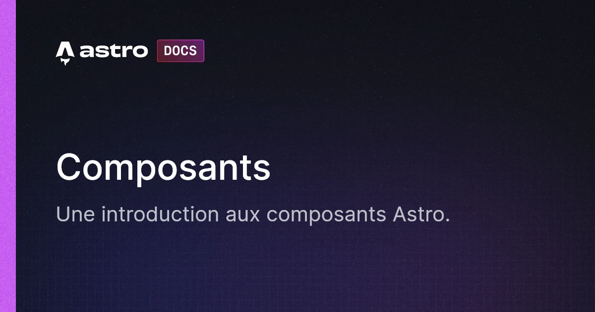 Composants | Docs